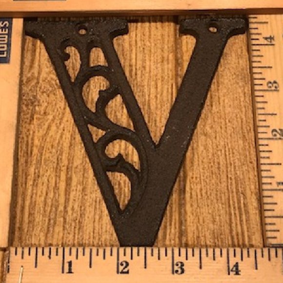 Cast Iron Letter "S" 4 5/8"tall Ornate Raw Cast Iron Ready for Paint 0184-0557-S - Picture 8 of 16